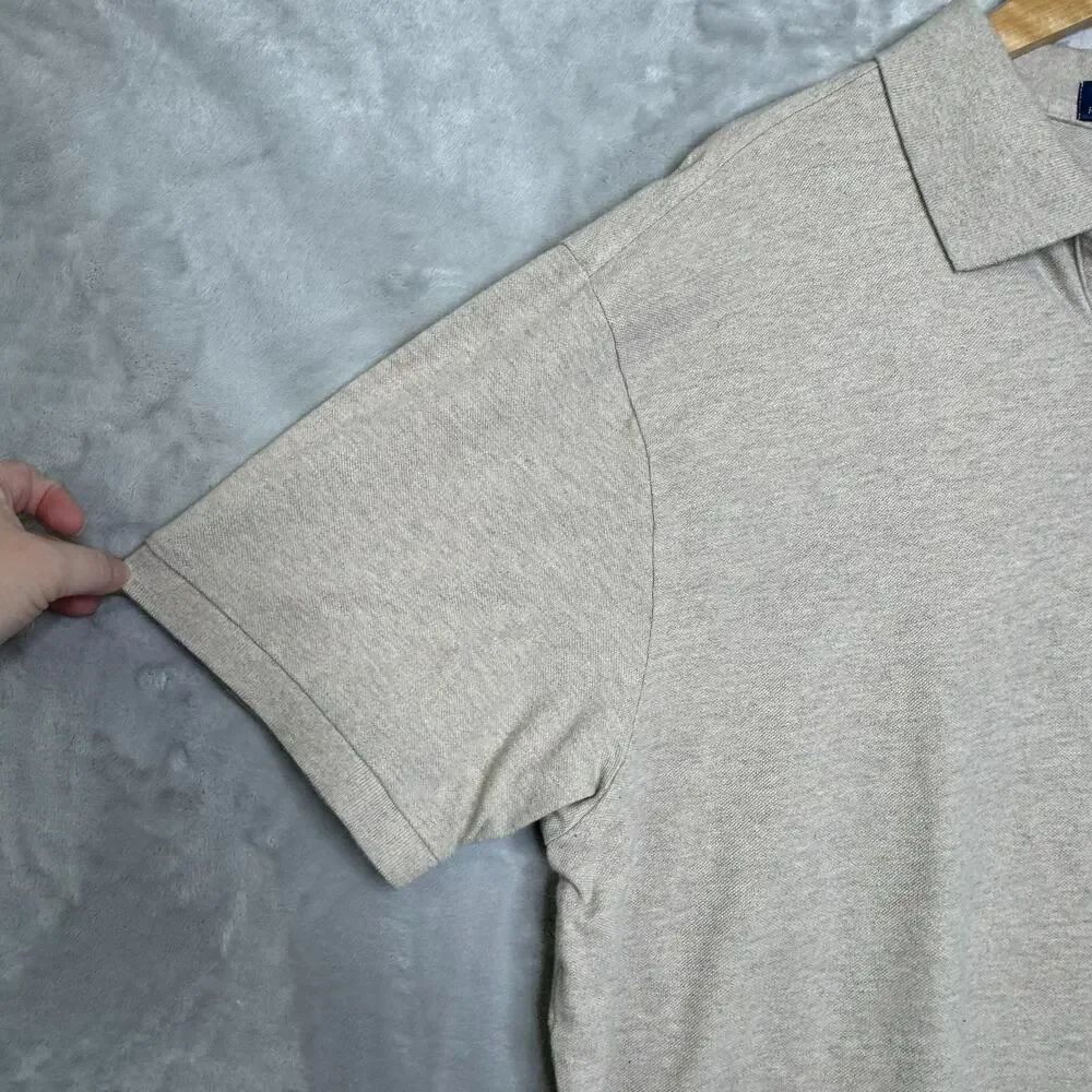 Polo Ralph Lauren Polo Shirt Mens 2XB Oatmeal Tan Embroidered Pony Pique Cotton